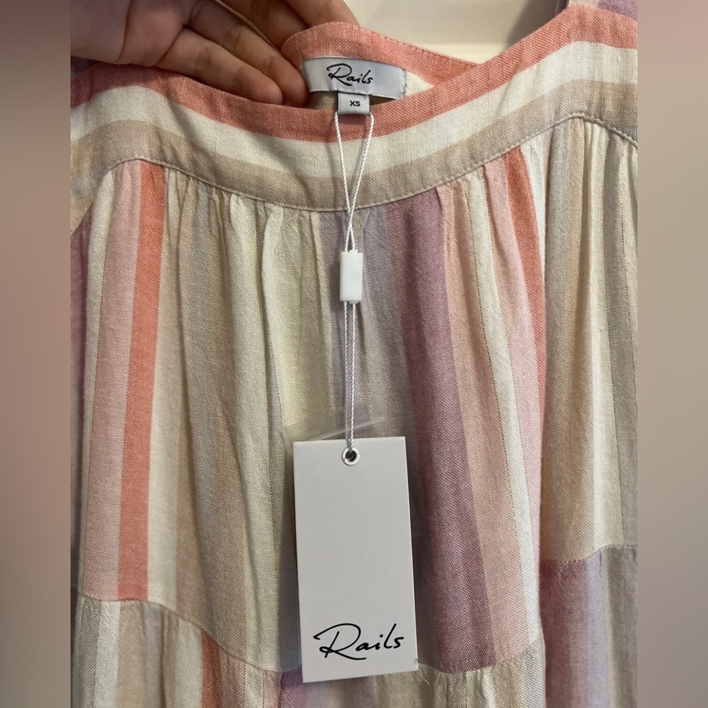 Rails Revolve New Linen Stripe Dress - Picture 6 of 7